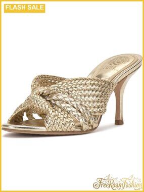 Faux Leather Slide Sandals with Stiletto Heel and Knotted Open Toe